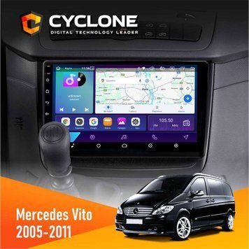 Штатна магнітола Mercedes-Benz Vito 2003-2014 Cyclone C10-002 2x32, 4G, 2k НФ-00004370 фото