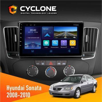 Штатна магнітола Hyundai Sonata 2008-2010 Cyclone C9-006 4x64, DSP, DVR НФ-00002341 фото