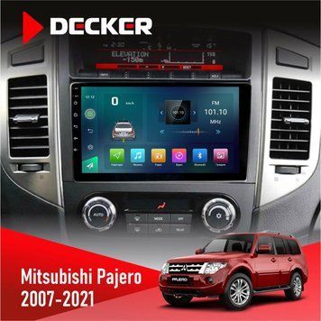 Штатна магнітола Mitsubishi Pajero 2007-2021 Decker D9-003 6x128, DSP, 4G, 2k НФ-00004753 фото