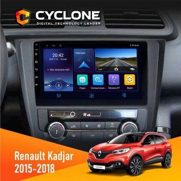 Штатна магнітола Renault Kadjar 2015-2018 Cyclone C9-006 4x64, DSP, DVR НФ-00004450 фото