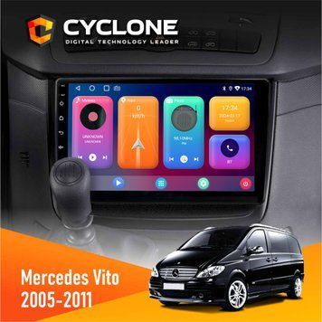 Штатна магнітола Mercedes-Benz Vito 2003-2014 Cyclone C10-001 2x32 НФ-00004369 фото