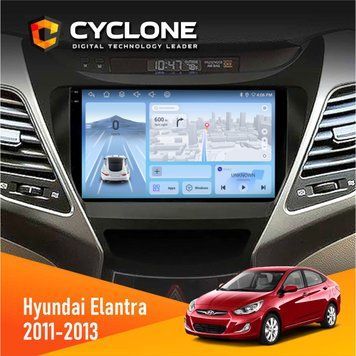 Штатна магнітола Hyundai Elantra 2011-2013 Cyclone C9-009 4x64, DSP, 4G, 2k НФ-00007866 фото