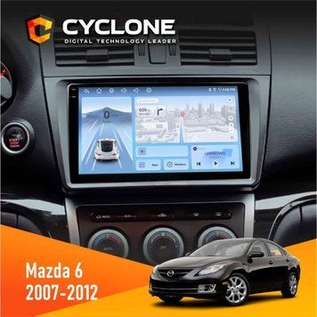 Штатна магнітола Mazda 6 GH 2007-2012 Cyclone C9-009 4x64, DSP, 4G, 2k НФ-00007938 фото
