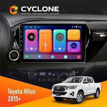 Штатна магнітола Toyota Hilux 2015-2020 Cyclone C10-001 2x32 НФ-00009056 фото