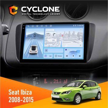 Штатна магнітола Seat Ibiza 2008-2015 Cyclone C9-009 4x64, DSP, 4G, 2k НФ-00008012 фото