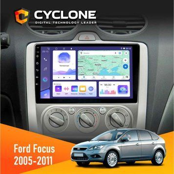 Штатна магнітола Ford Focus 2 2005-2011 Cyclone C9-008 4x64, DSP НФ-00006962 фото