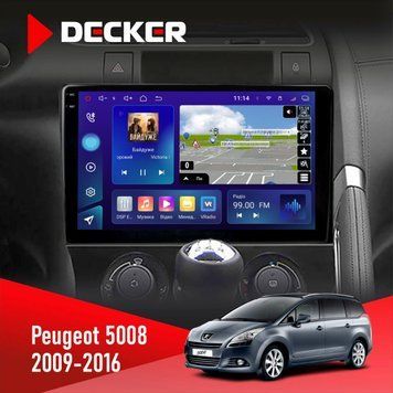 Штатна магнітола Peugeot (5008) 2009-2016 Decker D9-005 4x64, DSP, 360, 4G, 2k НФ-00008369 фото