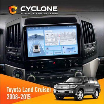 Штатна магнітола Toyota Land Cruiser (200) 2008-2015 Cyclone C10-005 4x64, 4G, DSP, 2k НФ-00007771 фото