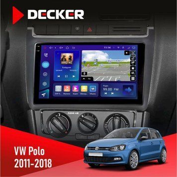 Штатна магнітола Volkswagen Polo 2011-2018 Decker D9-005 4x64, DSP, 360, 4G, 2k НФ-00008473 фото