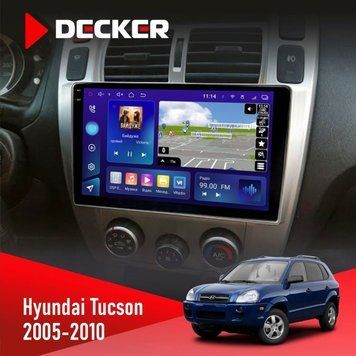 Штатна магнітола Hyundai Tucson 2005-2010 Decker D10-005 4x64, DSP, 360, 4G, 2k НФ-00008249 фото