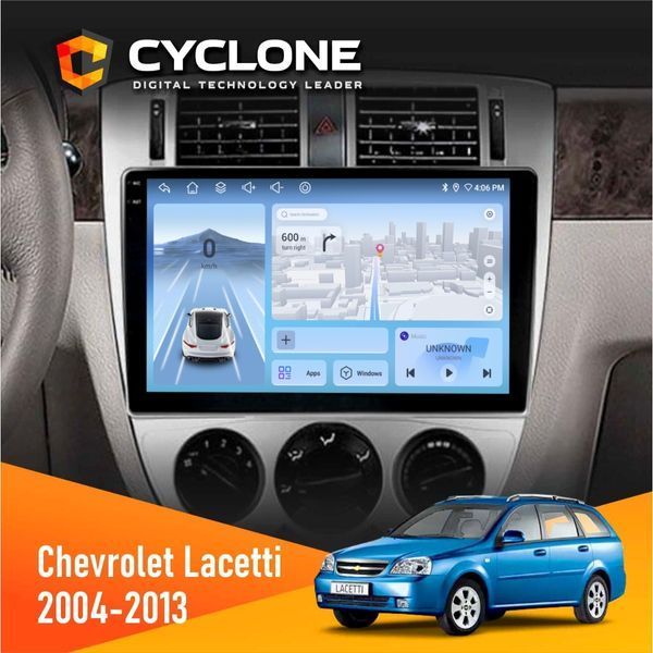 Штатна магнітола Chevrolet Lacetti 2004-2013 Cyclone C10-005 4x64, 4G, DSP, 2k НФ-00007718 фото