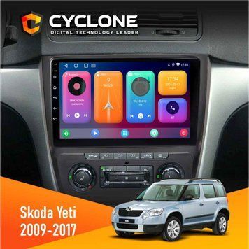 Штатна магнітола Skoda Yeti 2009-2017 Cyclone C10-001 2x32 НФ-00004483 фото