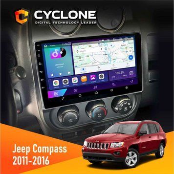 Штатна магнітола Jeep Compass, Patriot 2011-2016 Cyclone C10-002 2x32, 4G, 2k НФ-00004335 фото