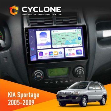Штатна магнітола KIA Sportage 2005-2009 Cyclone C9-011 4x64, DSP НФ-00008861 фото