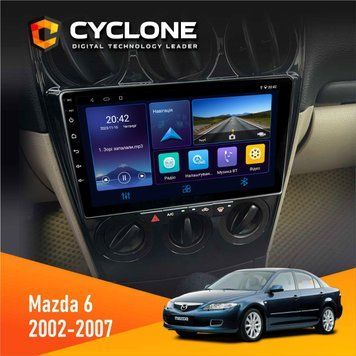 Штатна магнітола Mazda 6 2002-2007 Cyclone C9-006 4x64, DSP, DVR НФ-00002465 фото