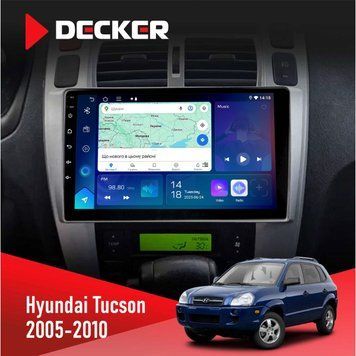 Штатна магнітола Hyundai Tucson 2005-2010 Decker D10-007 4x64, DSP, 360, 4G НФ-00009331 фото