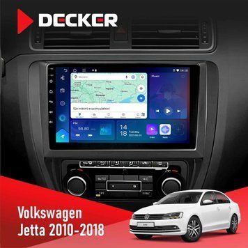 Штатна магнітола Volkswagen Jetta 2010-2018 Decker D10-007 4x64, DSP, 360, 4G НФ-00009376 фото