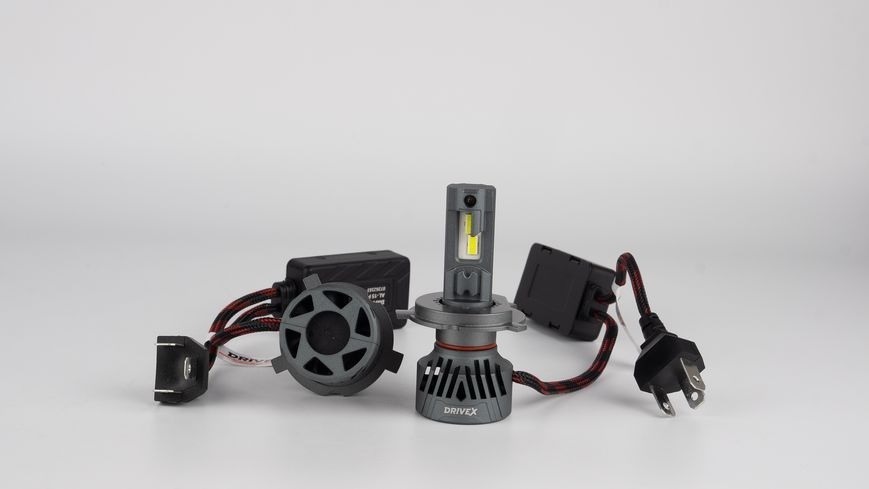 LED лампи автомобільні DriveX LED лампи серії AL-15 PRO H4 H/L 65W 9-60V 5.5K к-т. DX-24079 фото
