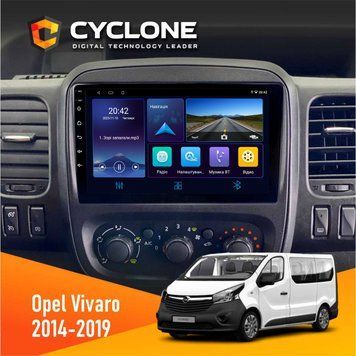Штатна магнітола Opel Vivaro 2014-2019 Cyclone C9-006 4x64, DSP, DVR НФ-00002671 фото