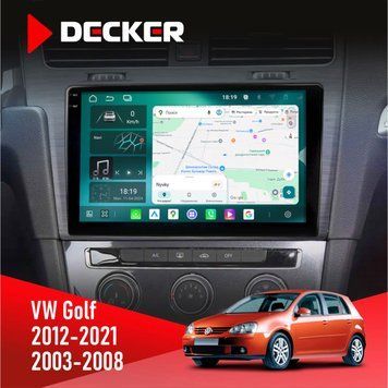 Штатна магнітола Volkswagen Golf 2003-2008 Climate 2 Decker D10-004 6x128, DSP, 360, 2k НФ-00007499 фото