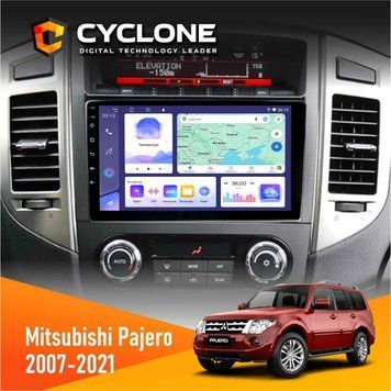 Штатна магнітола Mitsubishi Pajero 2007-2021 AMP Rockford Cyclone C9-008 4x64, DSP НФ-00007079 фото