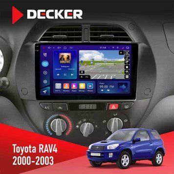 Штатна магнітола Toyota RAV4 2000-2003 Decker D9-005 4x64, DSP, 360, 4G, 2k НФ-00009093 фото