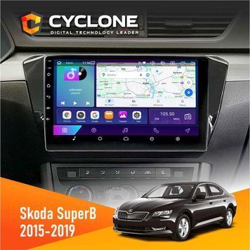 Штатна магнітола Skoda SuperB 2015-2019 Cyclone C10-002 2x32, 4G, 2k НФ-00004481 фото