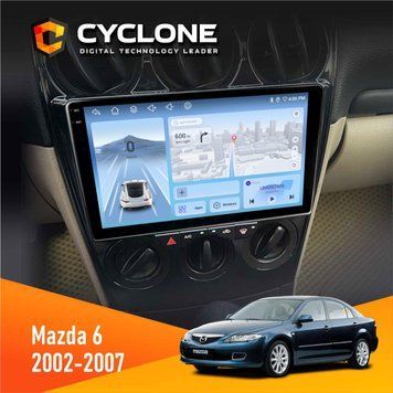 Штатна магнітола Mazda 6 2002-2007 Cyclone C9-009 4x64, DSP, 4G, 2k НФ-00007936 фото