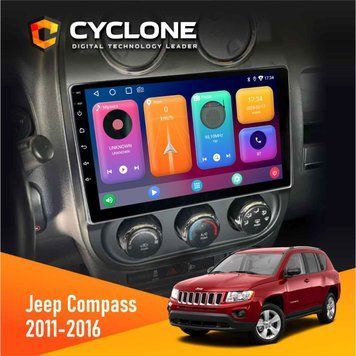 Штатна магнітола Jeep Compass, Patriot 2011-2016 Cyclone C10-001 2x32 НФ-00004334 фото