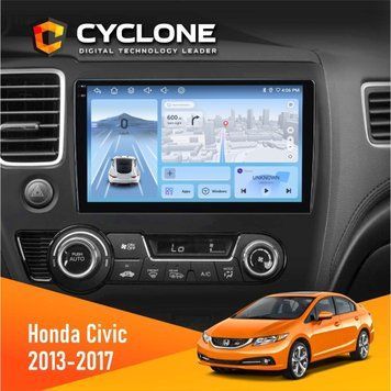 Штатна магнітола Honda Civic 2013-2017 Cyclone C10-005 4x64, 4G, DSP, 2k НФ-00007727 фото