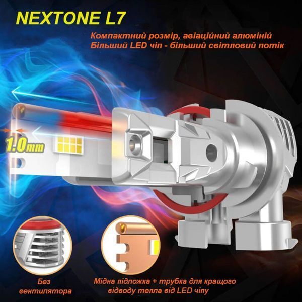 Світлодіодна лампа Nextone L7 H7 6000K 102-892 фото