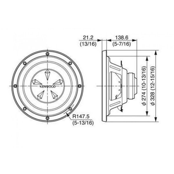 Сабвуфер Kenwood KFCW112S AR-39384 фото