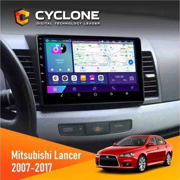 Штатна магнітола Mitsubishi Lancer X 2007-2017 Cyclone C10-002 2x32, 4G, 2k НФ-00004848 фото