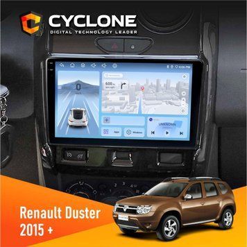 Штатна магнітола Renault Duster 2015+ Cyclone C9-009 4x64, DSP, 4G, 2k НФ-00008000 фото
