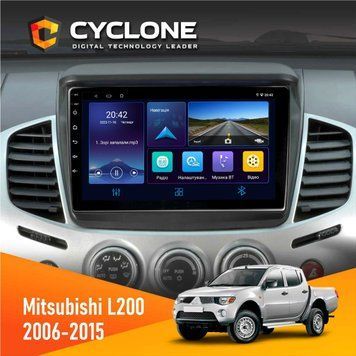 Штатна магнітола Mitsubishi L200 2006-2015 Cyclone C9-006 4x64, DSP, DVR НФ-00002602 фото