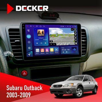 Штатна магнітола Subaru Outback 2003-2009 Decker D9-005 4x64, DSP, 360, 4G, 2k НФ-00008415 фото