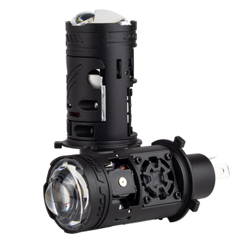 LED лампи автомобільні з лінзою DriveX LE-10 H4 Compact 6000K 45W/65W 9-36V к-т. DX-24031 фото