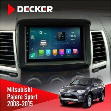Штатна магнітола Mitsubishi Pajero Sport 2008-2015 Decker D9-003 6x128, DSP, 4G, 2k НФ-00004744 фото