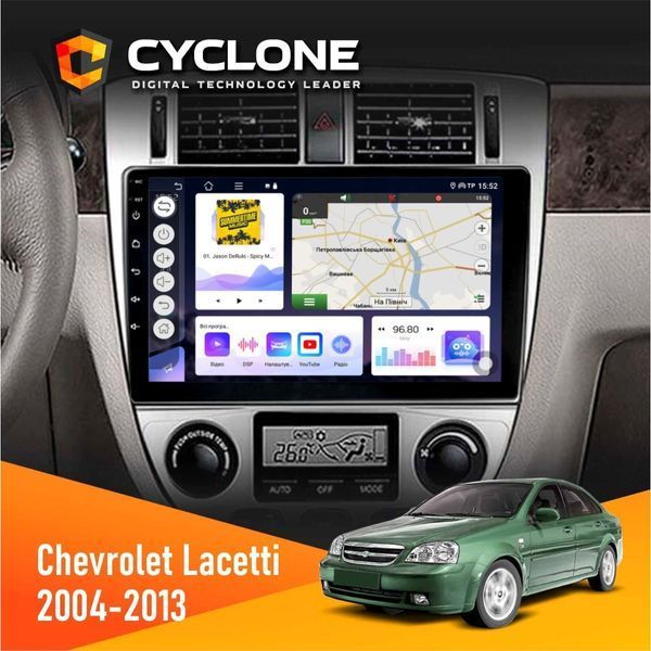 Штатна магнітола Chevrolet Lacetti 2004-2013 Climate Cyclone C10-004 4x64, DSP, 2k НФ-00005225 фото