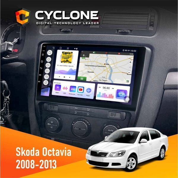 Штатна магнітола Skoda Octavia A5 2008-2013 Black Cyclone C10-004 4x64, DSP, 2k НФ-00005287 фото