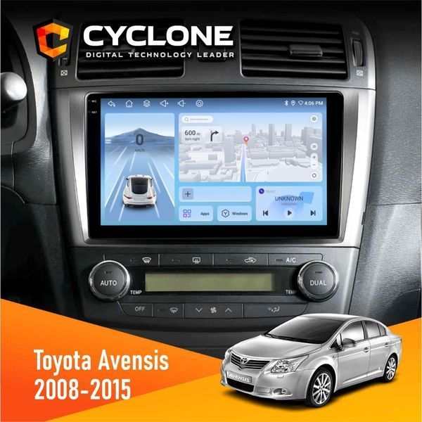 Штатна магнітола Toyota Avensis 2008-2015 Cyclone C9-009 4x64, DSP, 4G, 2k НФ-00008045 фото