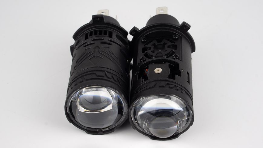LED лампи автомобільні з лінзою DriveX LE-10 H4 Compact 6000K 45W/65W 9-36V к-т. DX-24031 фото