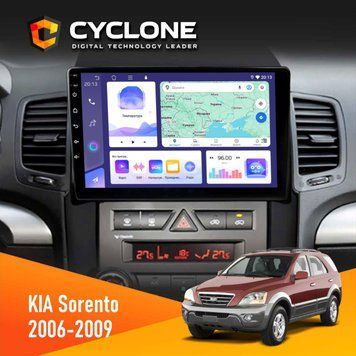 Штатна магнітола KIA Sorento (BL) 2006-2009 Cyclone C9-008 4x64, DSP НФ-00007047 фото