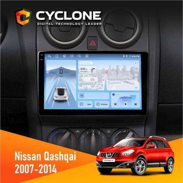 Штатна магнітола Nissan Qashqai 2007-2014 Cyclone C9-009 4x64, DSP, 4G, 2k НФ-00007974 фото