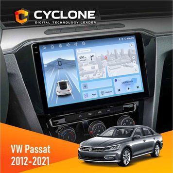 Штатна магнітола Volkswagen Passat 2012-2021 Cyclone C10-005 4x64, 4G, DSP, 2k НФ-00007783 фото