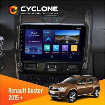 Штатна магнітола Renault Duster 2015+ ISO Cyclone C9-006 4x64, DSP, DVR НФ-00003217 фото
