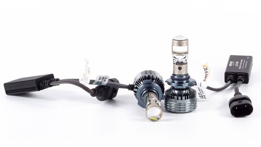 Світлодіодні лампи з лінзою DriveX LE-09 HB4 50W 9-16V 6000K к-т. DX-3720 фото
